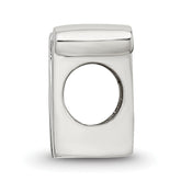 Sterling Silver 925 Script Letter N Bead with Polished Finish